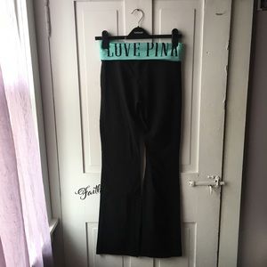 Pink Victoria's Secret Fold-Over Yoga Pants